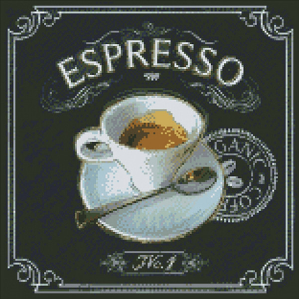 Набір з алмазною мозаїкою "Ароматний еспресо" 40x40 см АМ 6020