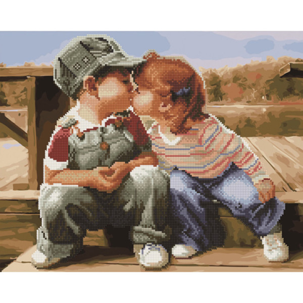 Алмазний живопис "Дитяча закоханість" 40х50 см GZS1053