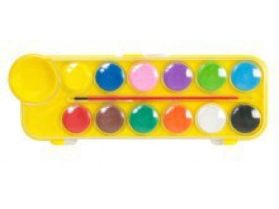 Акварельні фарби на палітрі 12 кольорів ZB.6558-08