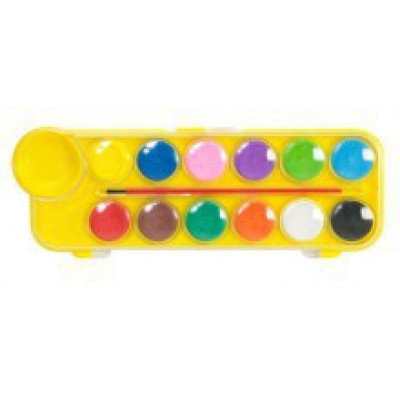 Акварельні фарби на палітрі 12 кольорів ZB.6558-08