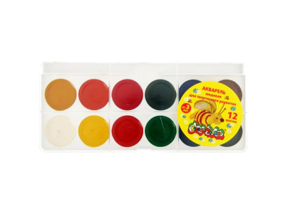 Фарби акварельні Smart 12 кольорів ZB.6541 Фарби акварельні Smart 12 кольорів ZB.6541