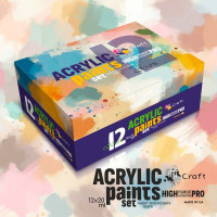 Набір акрилових фарб ArtCraft 12 шт. по 20 мл 5082-AC