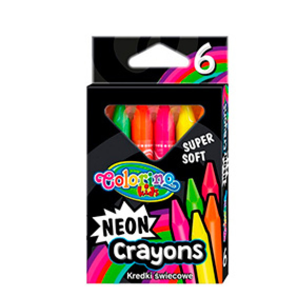 Олівці воскові трикутні NEON JUMBO 6 кольорів 92050PTR