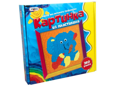 Картинка з пластиліну "Слон" (рос.) в кор-ці 25см-25см-5 см 40011 Картинка з пластиліну "Слон" (рос.) в кор-ці 25см-25см-5 см 40011