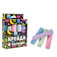 Крейда Strateg Велика кругла - 4 штуки різнокольорова 50115