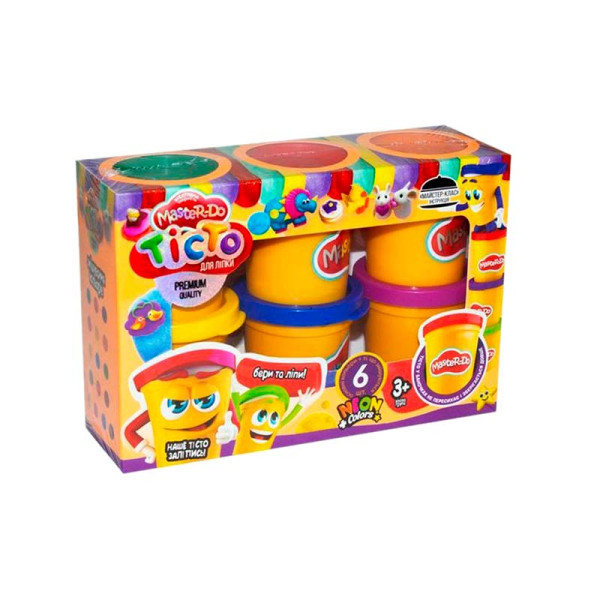 Набір для ліплення Danko Toys Master Do 6 банок по 50 г TMDB-01-01U Набір для ліплення Danko Toys Master Do 6 банок по 50 г TMDB-01-01U