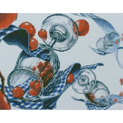 Алмазна картина Келихи з ягодами Strateg 40х50 см D0036