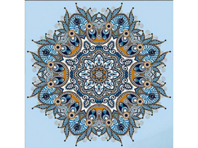 Алмазна мозаика Ажурна мандала Strateg 30х30 см ME13820