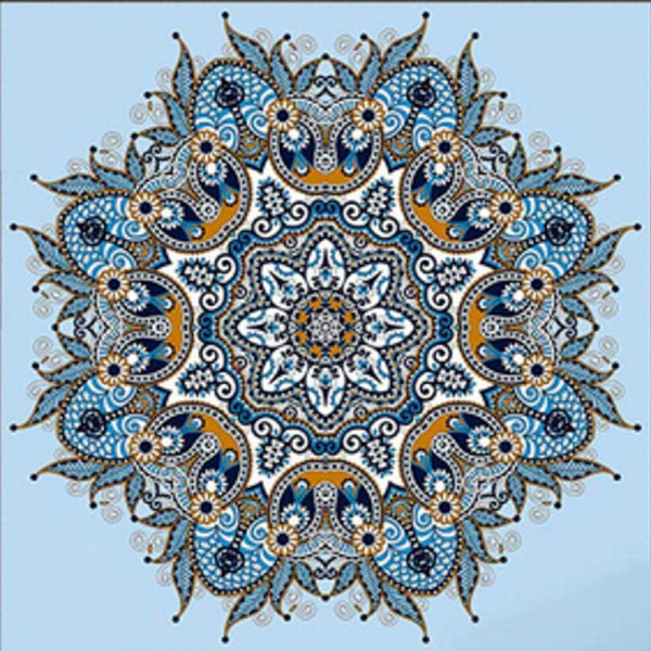 Алмазна мозаика Ажурна мандала Strateg 30х30 см ME13820