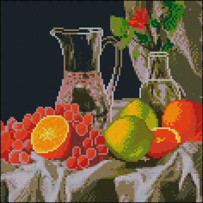 Алмазна картина Strateg Свіжі плоди 30x30 см FZ3030-32