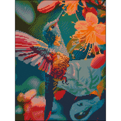 Алмазна картина Strateg Яскрава пташка 30x40 см FZ3040-03