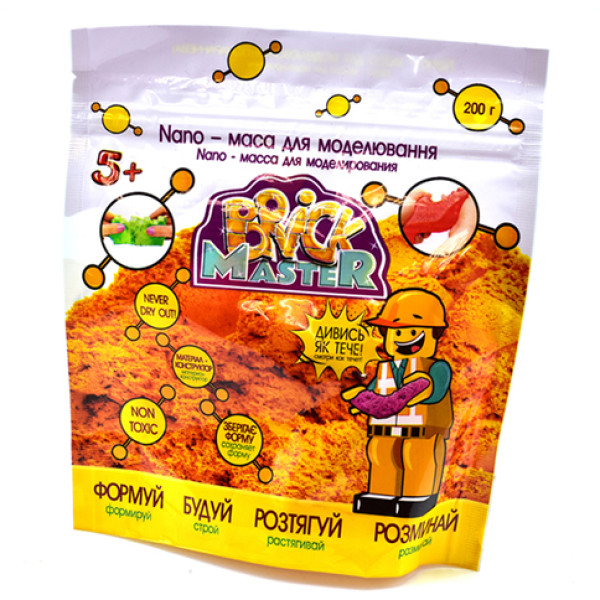 Nano-маса для моделювання TM Brick Master (помаранчевий) 200г 90005