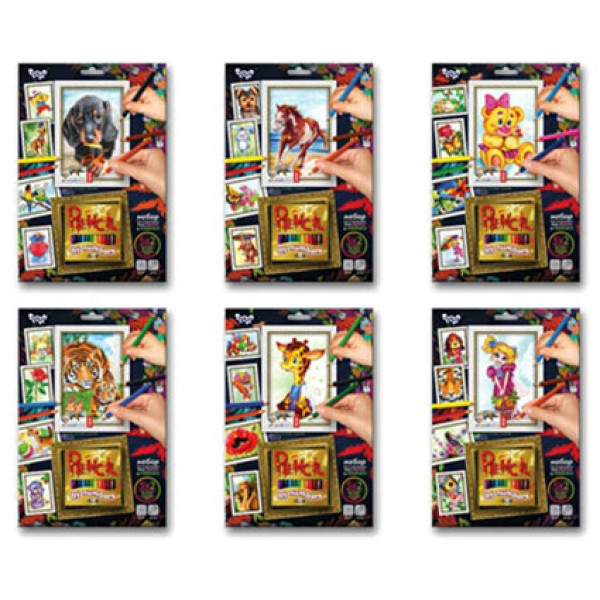 Набір для творчості "Pencil by numbers" 10 видів PBN-01-010203...10 Набір для творчості "Pencil by numbers" 10 видів PBN-01-010203...10