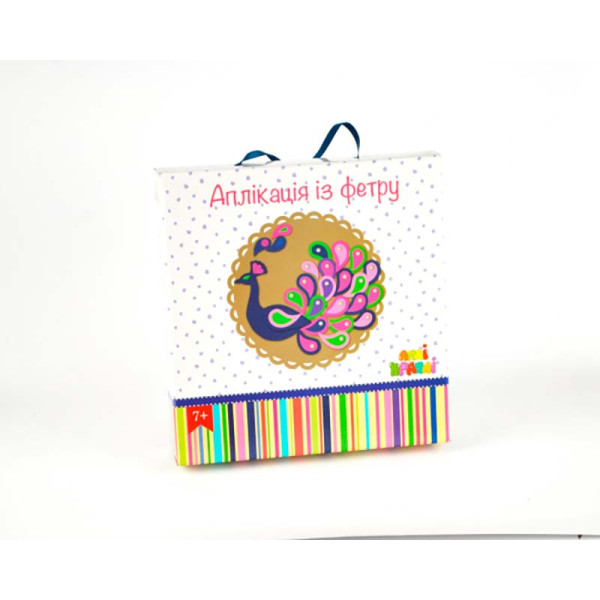 Виріб аплікація з фетру "Павич" 0171