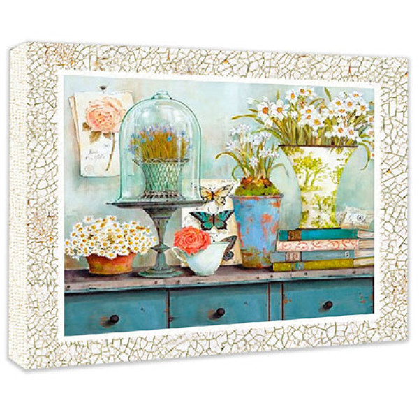 Декупаж на полотні Квіти "Прованс 1" 25x20 см 94712