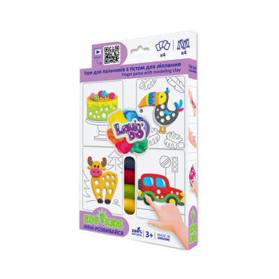 Набір тіста для ліплення TM Lovin'Do Edu kids Ігри для пальчиків 1 41042