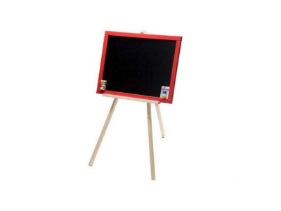 Дошка для малювання на тринозі двостороння магнітна з червоною рамкою М326040/3