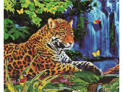 Алмазний живопис "Леопард на варті" 40х50 см GZS1042 Алмазний живопис "Леопард на варті" 40х50 см GZS1042