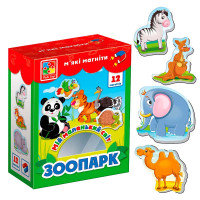 Набір магнітів Vladi Toys Мій світ Зоопарк 12 магнітів VT3106-10