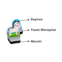 Набір магнітів Vladi Toys Мій світ Зоопарк 12 магнітів VT3106-10