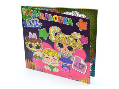 Розмальовка 72 наклейки "Лол 2" SMR323 Розмальовка 72 наклейки "Лол 2" SMR323