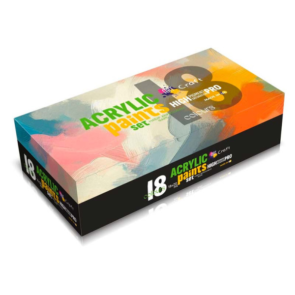 Набір акрилових фарб ArtCraft 18 шт. по 20 мл 5083-AC Набір акрилових фарб ArtCraft 18 шт. по 20 мл 5083-AC