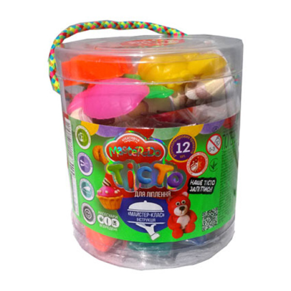 Тісто для ліплення Danko Toys "Master Do" 12 кольорів TMD-01-06 Тісто для ліплення Danko Toys "Master Do" 12 кольорів TMD-01-06