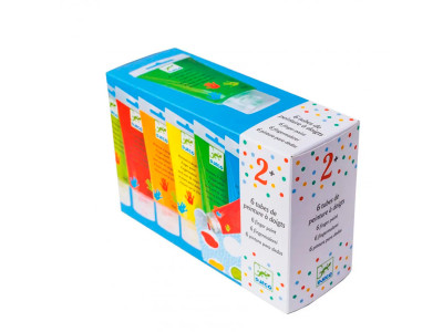 Фарби пальчикові набір 6шт. арт.DJ08860 DJECO Набір пальчикових фарб 6 шт. DJ08860