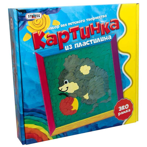 Картинка з пластиліну "Мишеня" (рос.) в кор-ці 25см-25см-5см 40010 Картинка з пластиліну "Мишеня" (рос.) в кор-ці 25см-25см-5см 40010