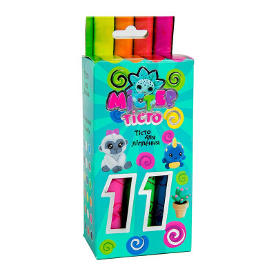 Набір тіста для ліпки 30572 (укр) "Містер тісто" 11 кольорів в кор-ці 133 30572