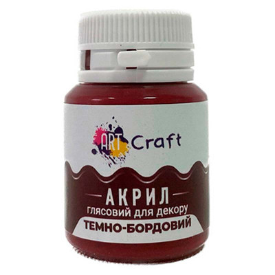 Фарба акрил глянець для декору "Темно-бордовий" AG-7533