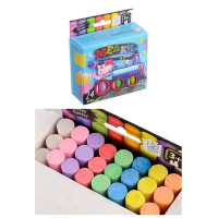 Крейда DankoToys для малювання на асфальті тонка 24 штук MEL-02-05U