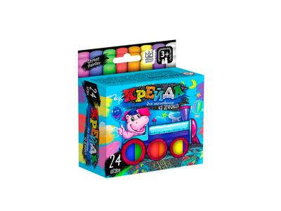 Крейда DankoToys для малювання на асфальті тонка 24 штук MEL-02-05U Крейда DankoToys для малювання на асфальті тонка 24 штук MEL-02-05U
