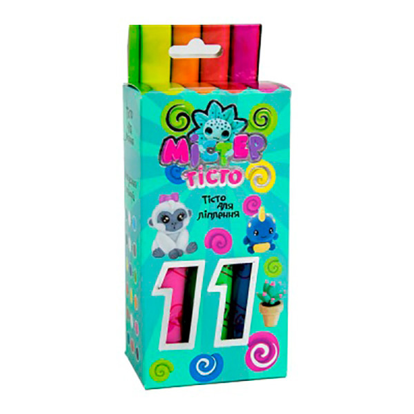 Набір тіста для ліпки 30572 (укр) "Містер тісто" 11 кольорів в кор-ці 133 30572