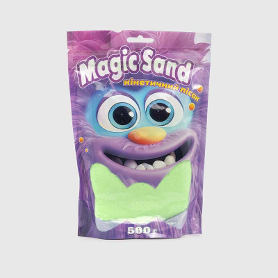 Magic sand в пакеті зелений, 0,500 кг 39403-2