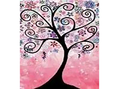 Алмазна картина Абстрактне дерево Strateg 10х15 см YAB28616 Алмазна картина Абстрактне дерево Strateg 10х15 см YAB28616