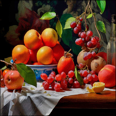 Алмазна картина Strateg Соковиті плоди 30x30 см FZ3030-06