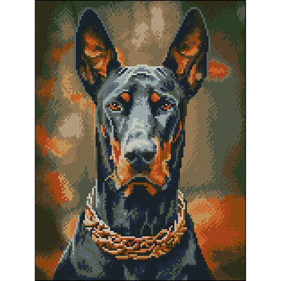 Алмазна картина Strateg Королівський доберман 30x40 см FZ3040-05