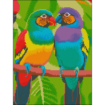 Алмазна картина Strateg Пара птахів 30x40 см FZ3040-37