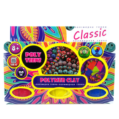 Набір полімерної глини для ліплення Poly Teens Classic РТ00001 Набір полімерної глини для ліплення Poly Teens Classic РТ00001