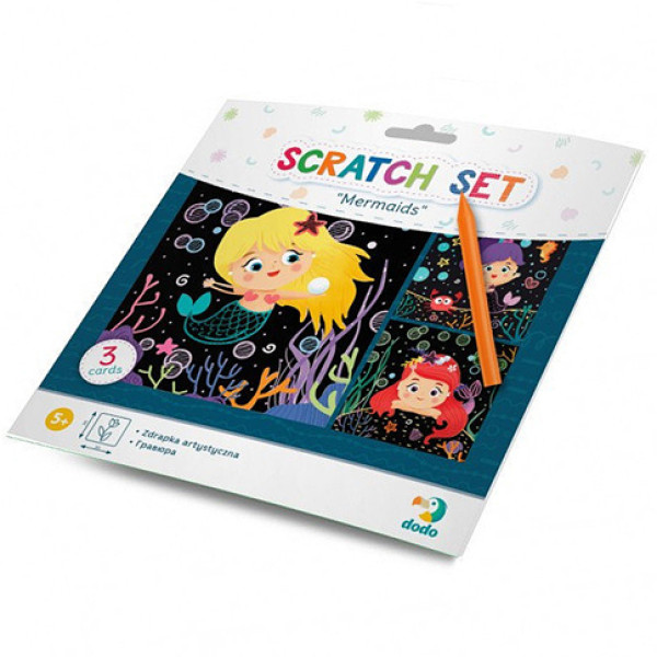 Набір гравюр Dodo Русалки кольоровий картон 300216