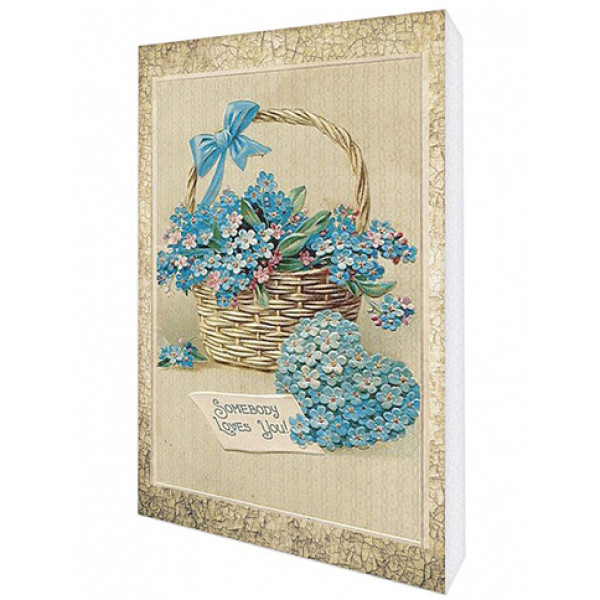 Декупаж на полотні "З любовю" 20x40 см 94604