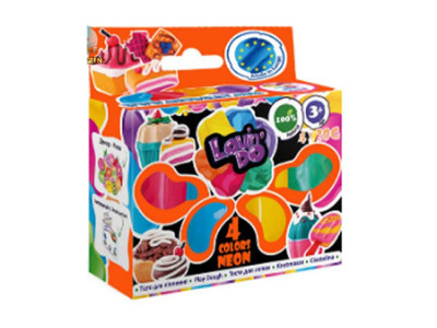 Набір тіста для ліплення ТМ LovinDo Асорті 4 кольори Неон 41028