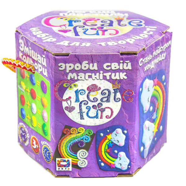Набір легкого пригучого пластиліну ТМ Moon Light Clay Create fun "Магніт" 70028 Набір легкого пригучого пластиліну ТМ Moon Light Clay Create fun "Магніт" 70028