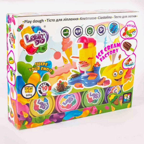 Великий набір із тістом для ліплення "Фабрика морозива" (блістери відерце 11016