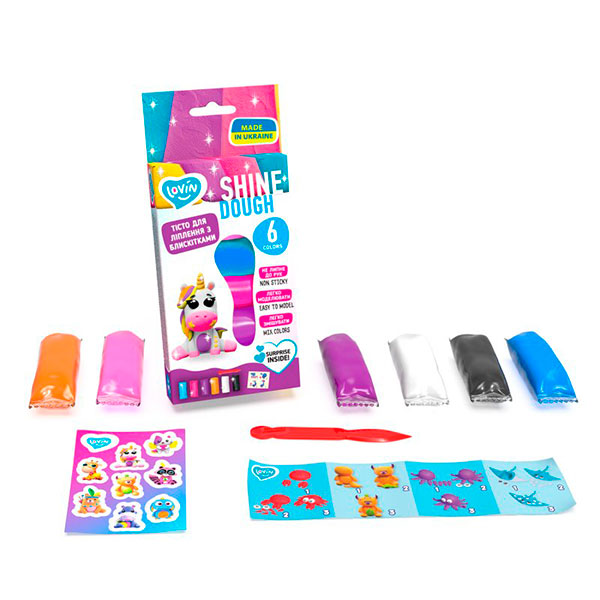 Набір для ліплення з тістом 6 кольорів Shine Assorted TM Lovin 41198