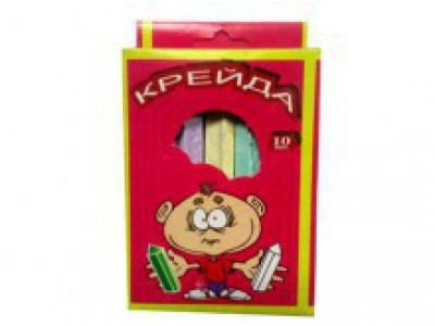 Крейда шестигранна кольорова (10 шт) **Е