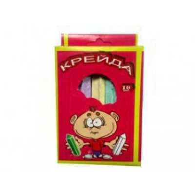 Крейда шестигранна кольорова (10 шт) **Е