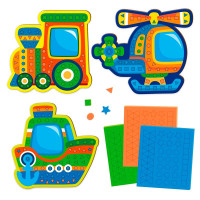 Набір для творчості Vladi Toys м'яка мозаїка "Транспорт" VT4511-10