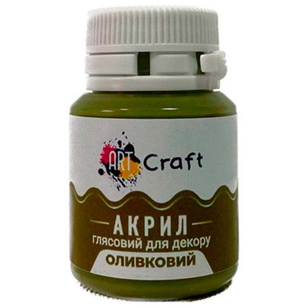 Фарба акрил глянець для декору "Оливковий" AG-7524 Фарба акрил глянець для декору "Оливковий" AG-7524